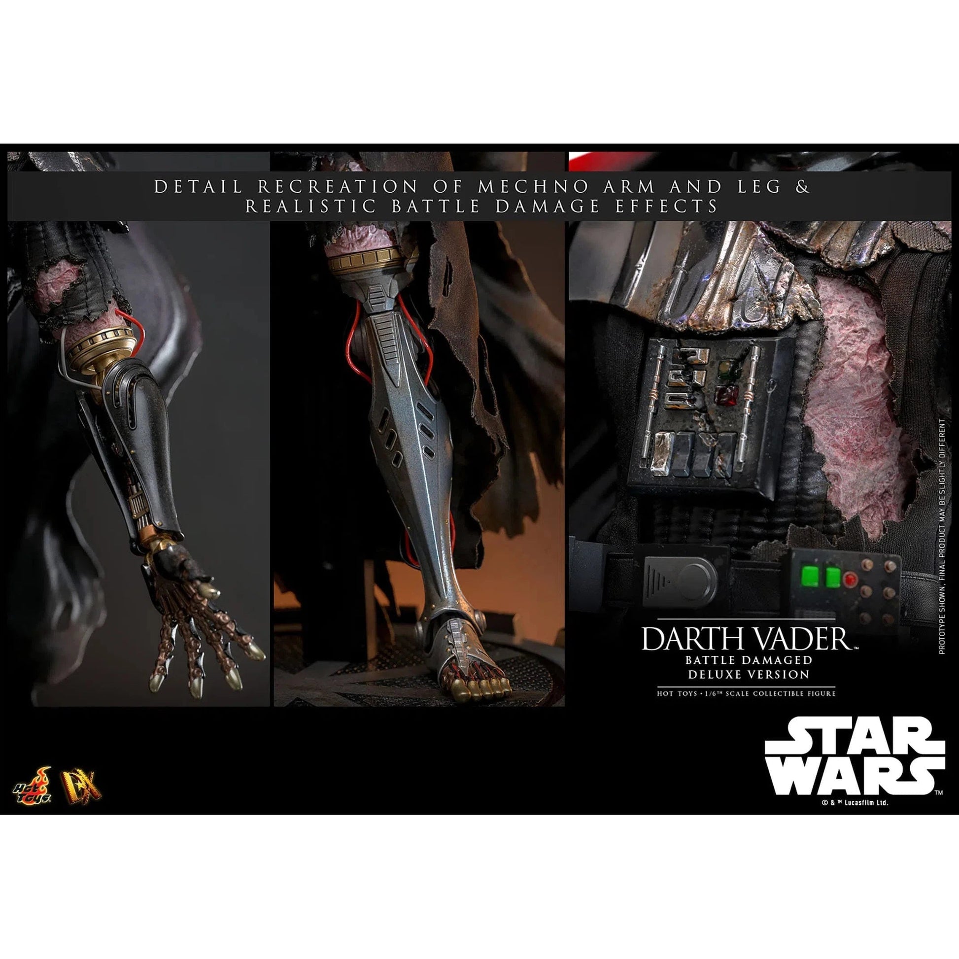 Star Wars: Darth Vader: Battle Damaged: Deluxe: DX45B - Hot Toys Action Figure