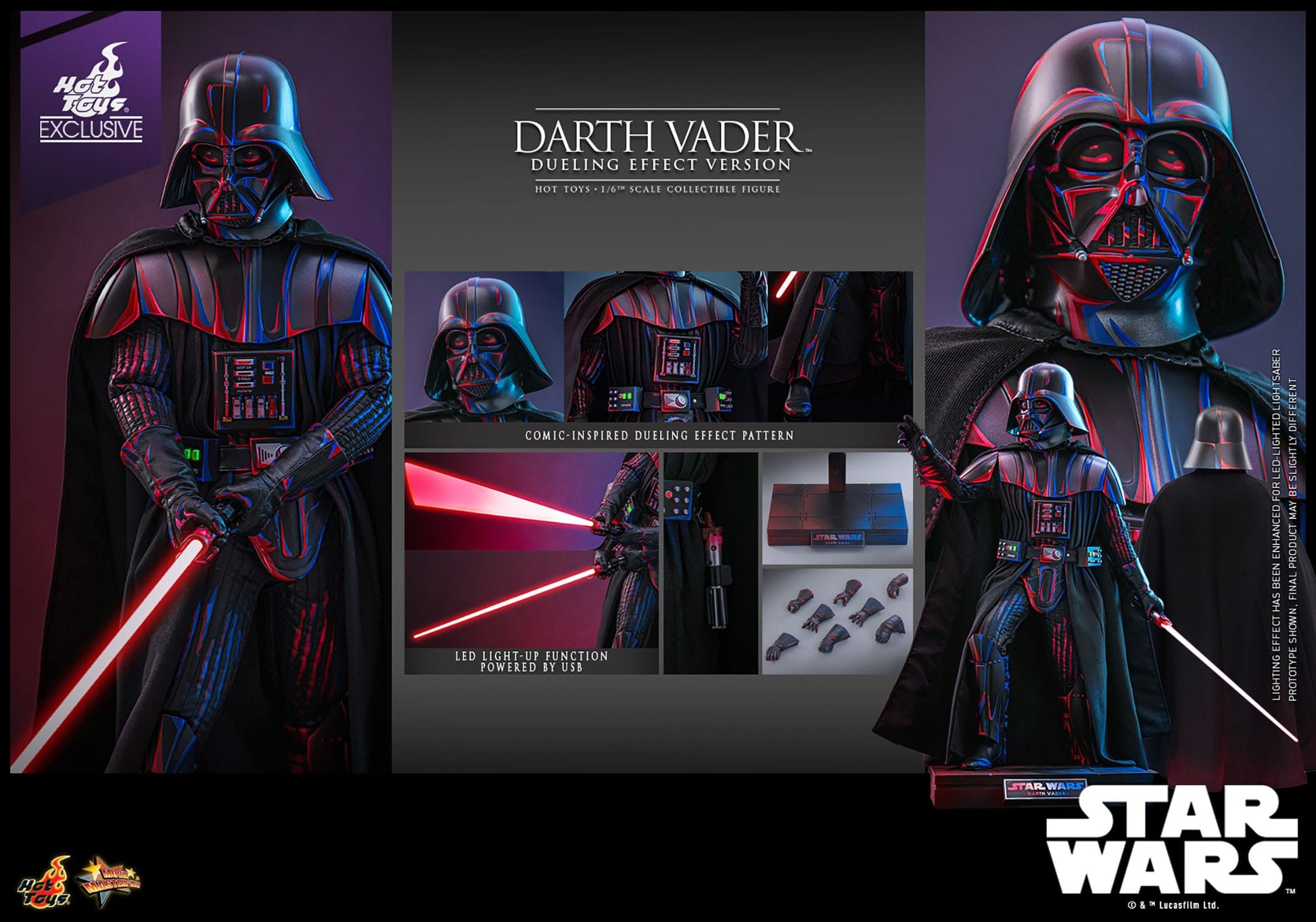 Star Wars: Darth Vader (Dueling Effect Version): Exclusive: 1/6th Scale Action Figure: Hot Toys by Hot Toys – Action Figure, [scale], UK stockist Planet Action Figures