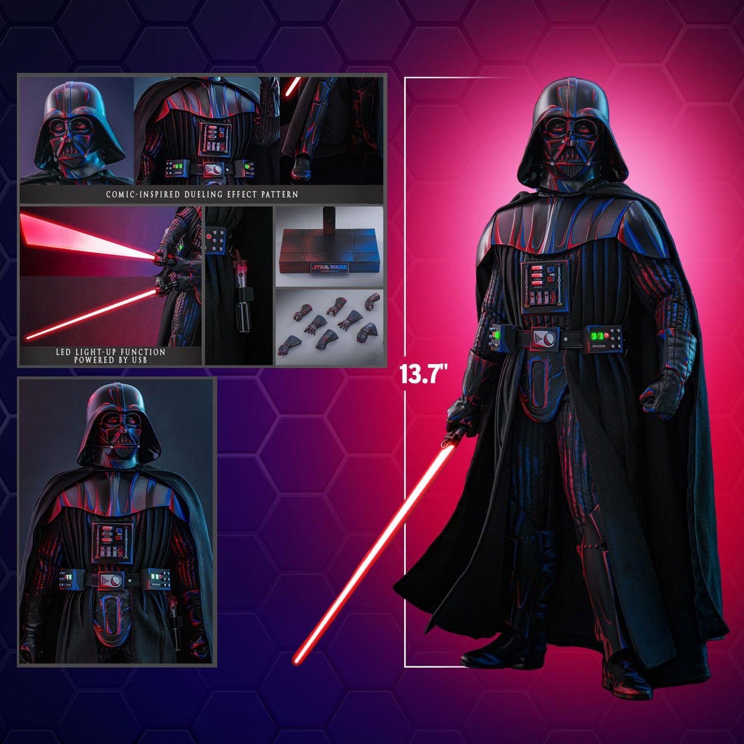 Star Wars: Darth Vader (Dueling Effect Version): Exclusive: 1/6th Scale Action Figure: Hot Toys by Hot Toys – Action Figure, [scale], UK stockist Planet Action Figures