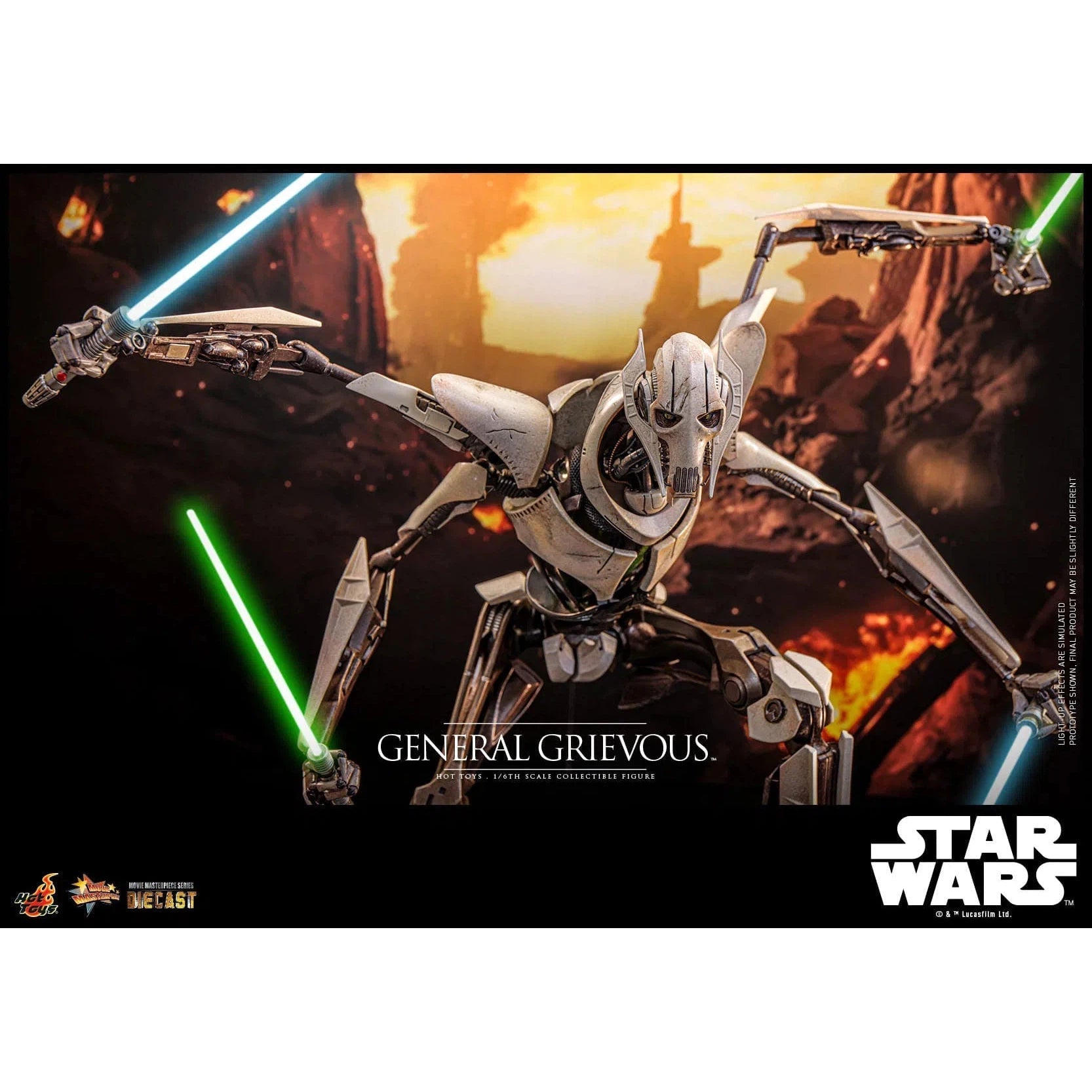 Star Wars: Episode III: Revenge Of The Sith: General Grievous: Diecast - Hot Toys Action Figure