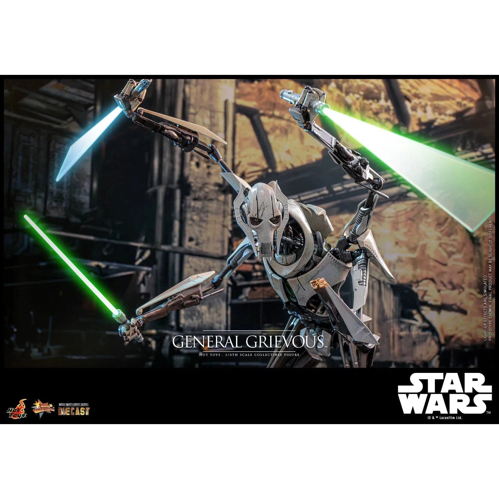 Star Wars: Episode III: Revenge Of The Sith: General Grievous: Diecast - Hot Toys Action Figure
