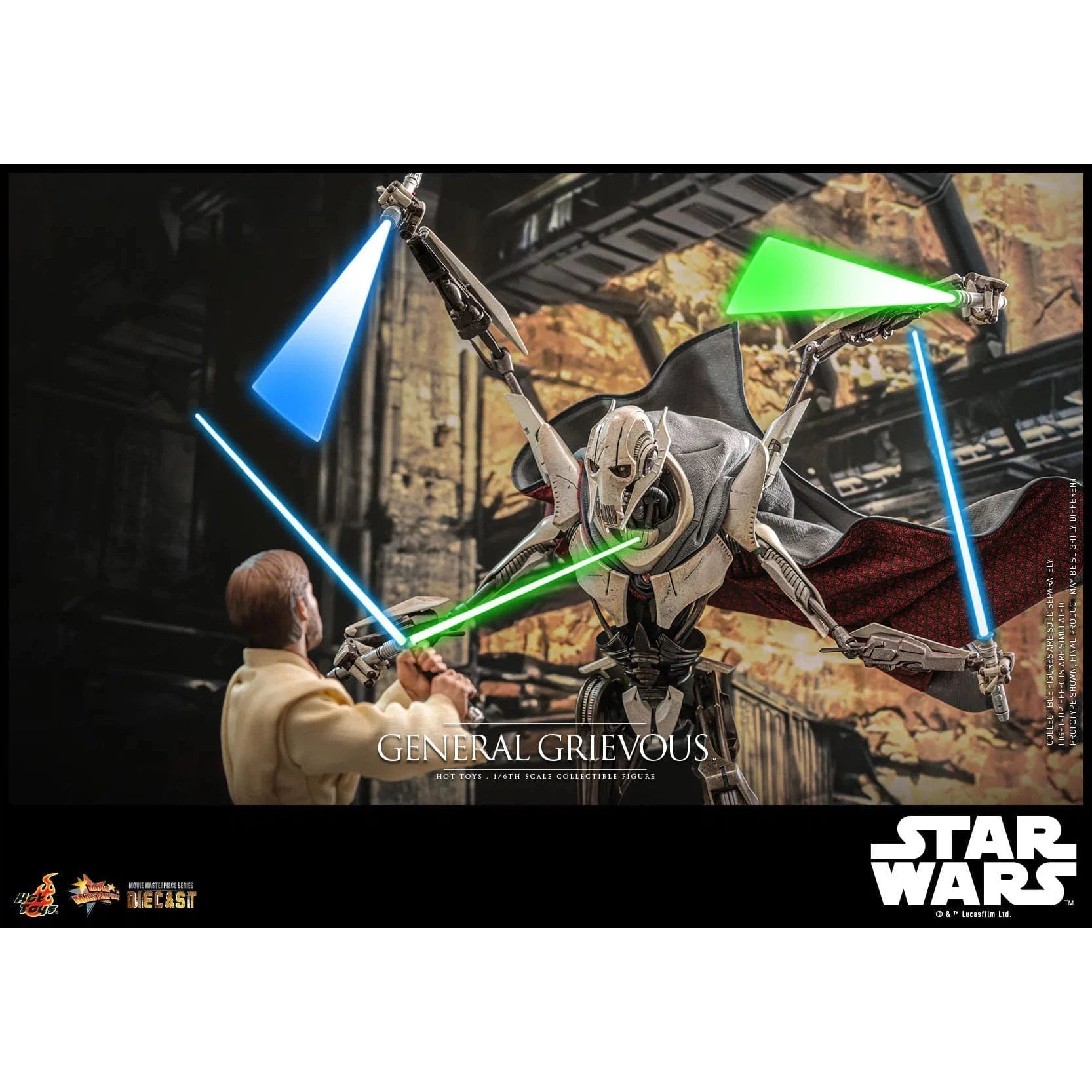 Star Wars: Episode III: Revenge Of The Sith: General Grievous: Diecast - Hot Toys Action Figure