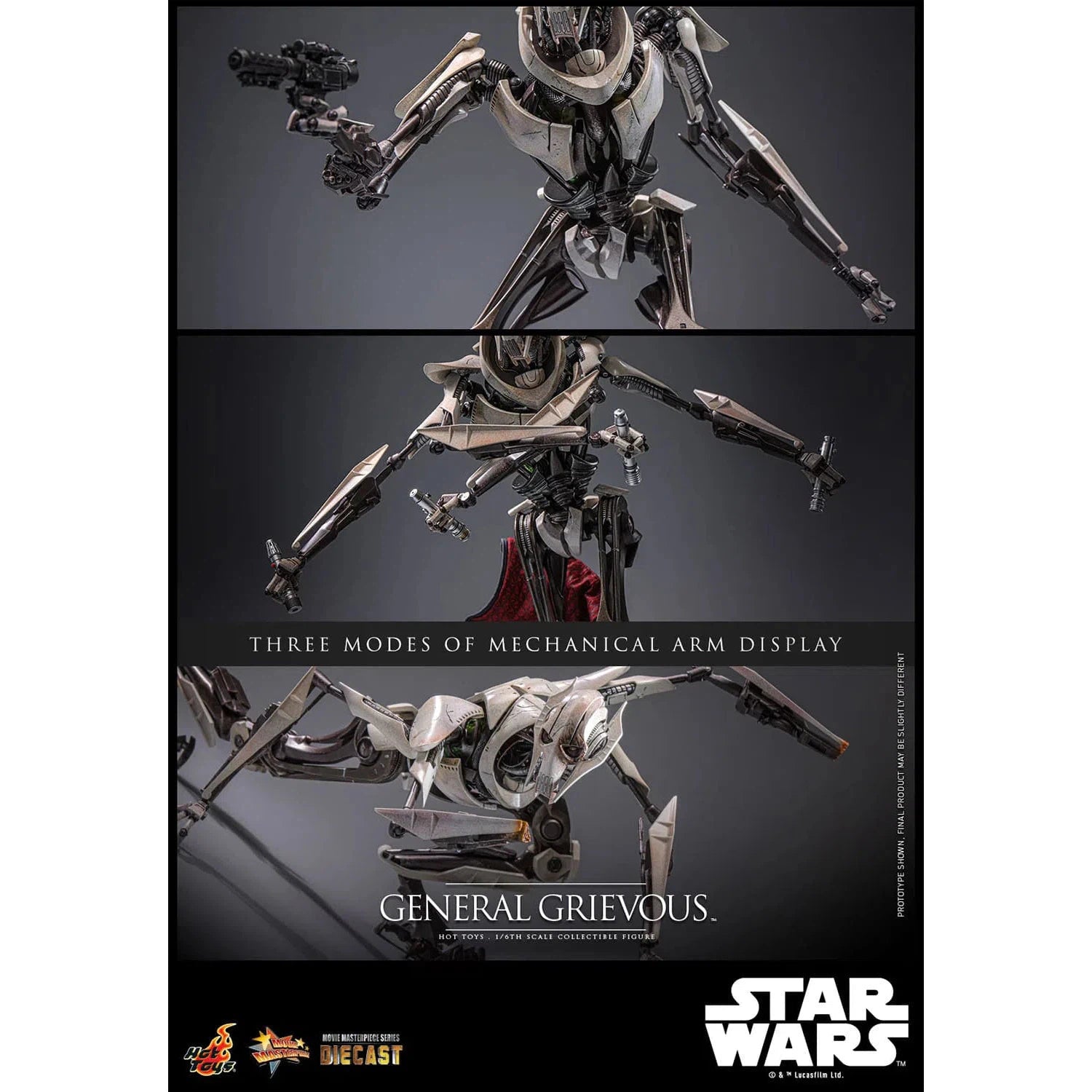 Star Wars: Episode III: Revenge Of The Sith: General Grievous: Diecast - Hot Toys Action Figure