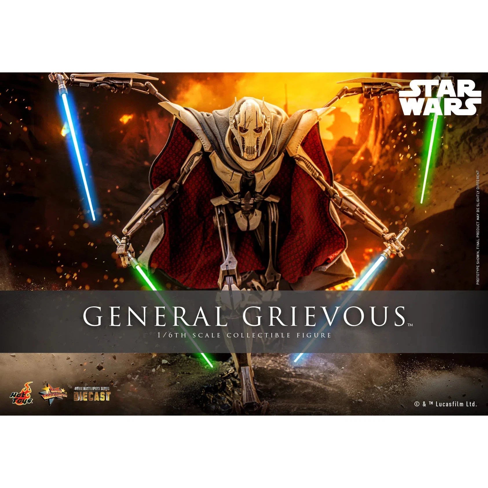 Star Wars: Episode III: Revenge Of The Sith: General Grievous: Diecast - Hot Toys Action Figure