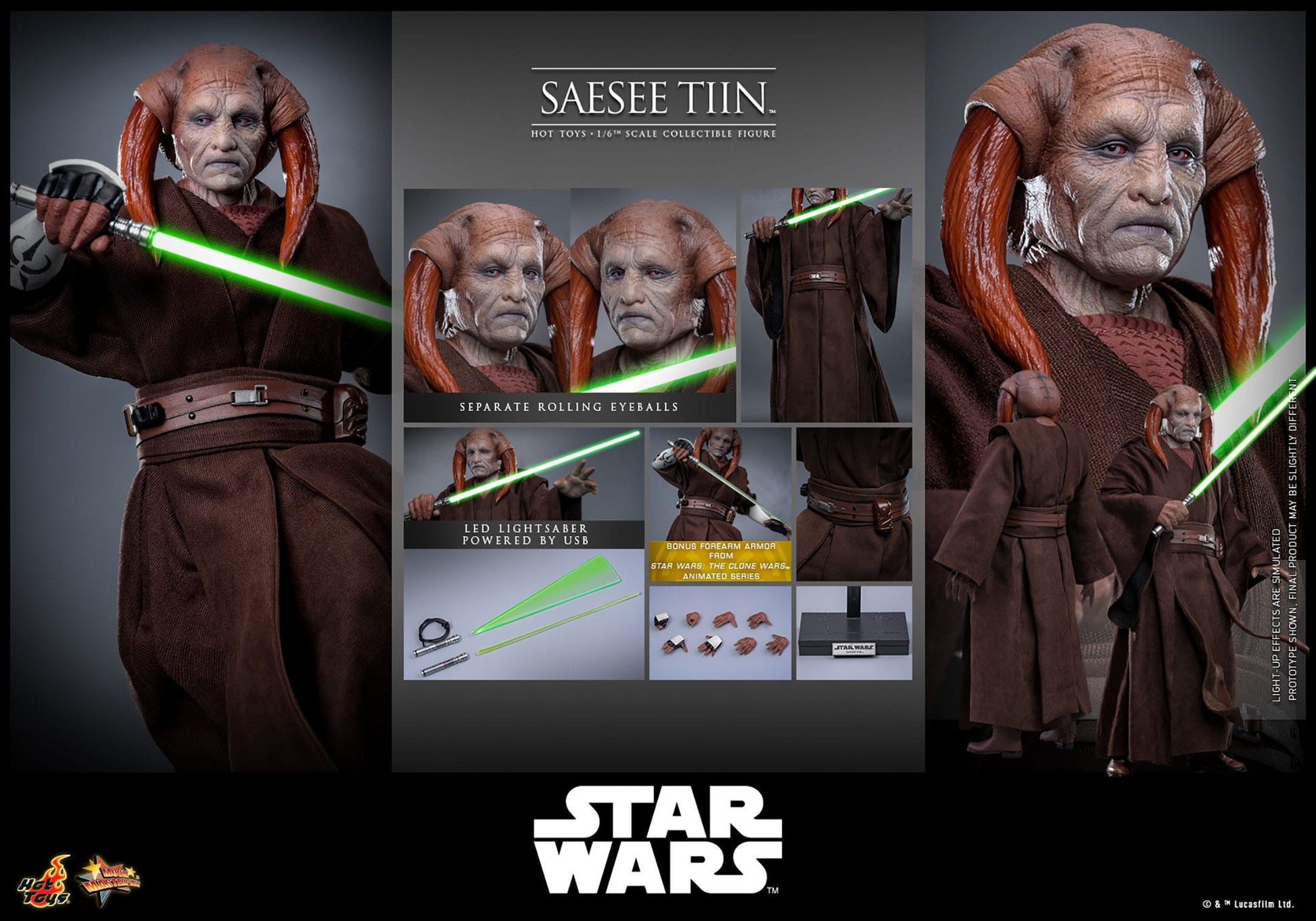 Star Wars: Episode III: Revenge Of The Sith: Saesee Tiin: 1/6th Scale Action Figure - Hot Toys Action Figure