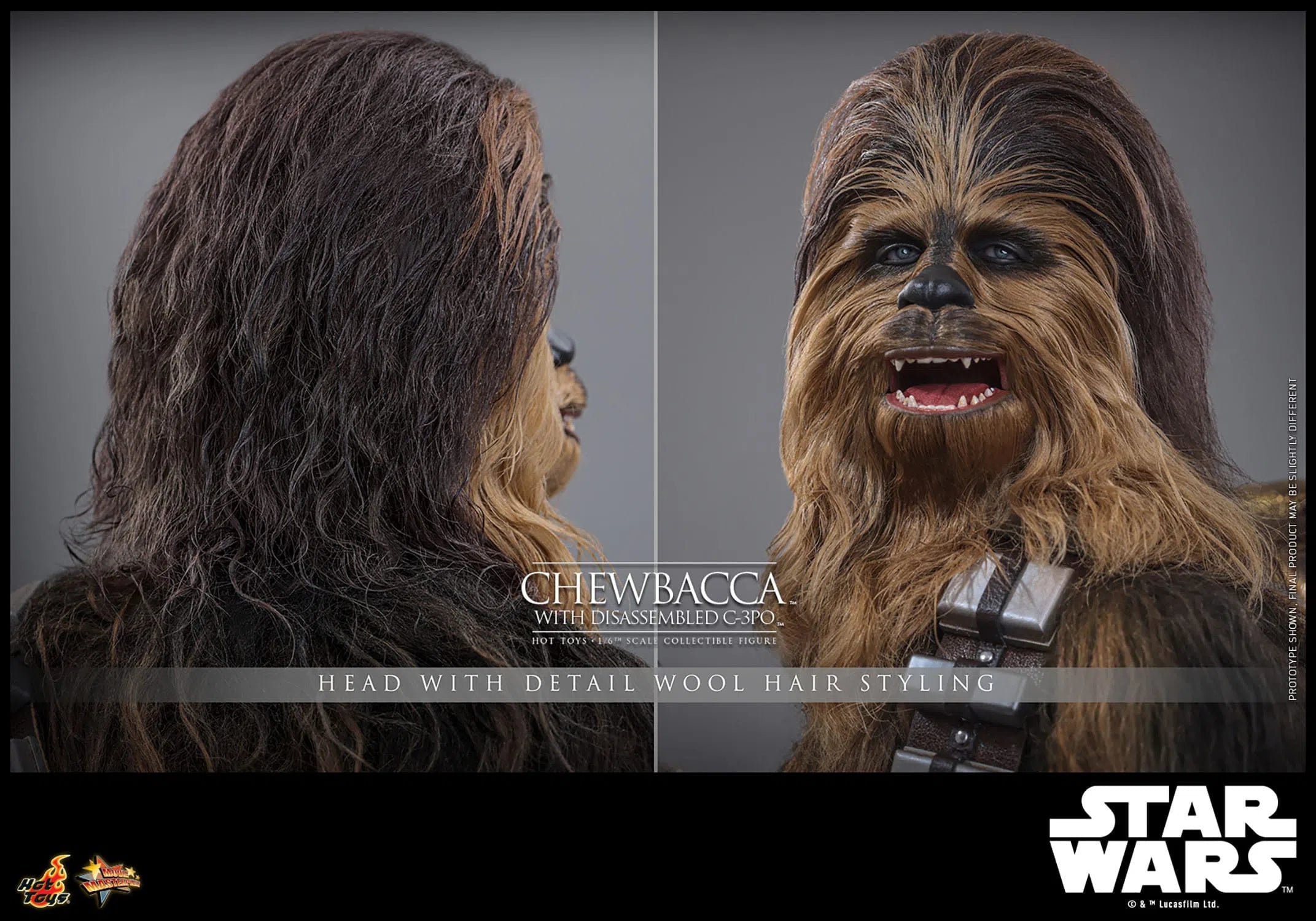 Star Wars: Episode V: The Empire Strikes Back: Chewbacca With Disassembled C-3PO Hot Toys