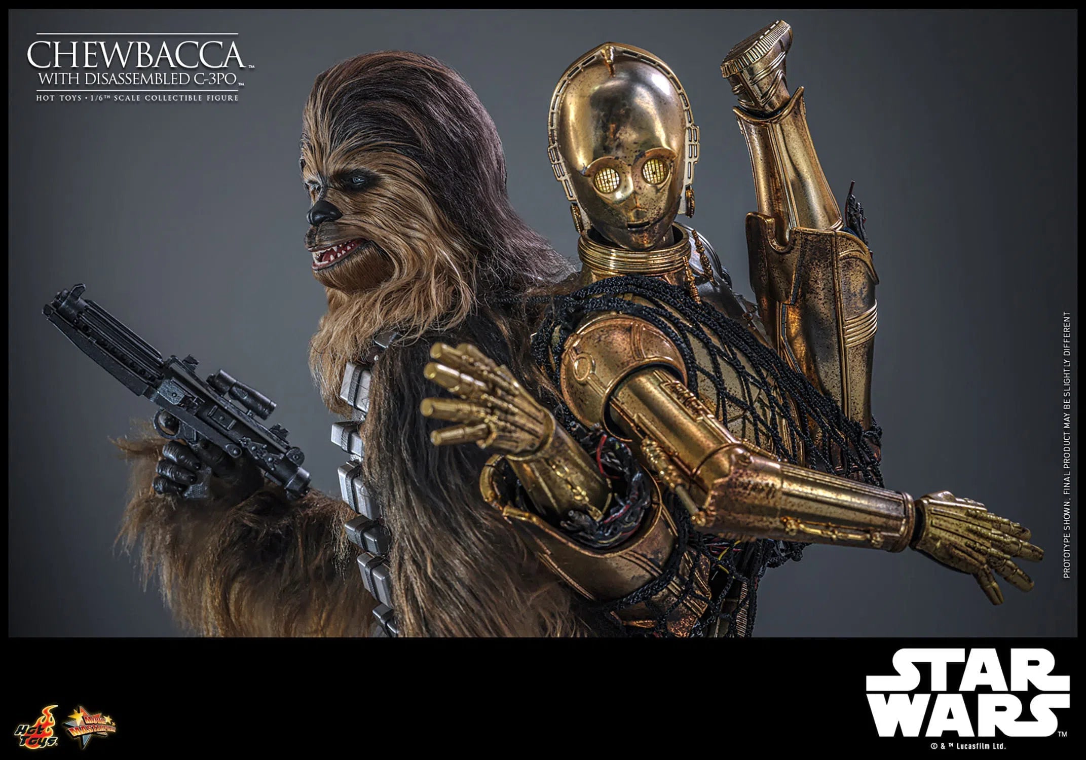 Star Wars: Episode V: The Empire Strikes Back: Chewbacca With Disassembled C-3PO Hot Toys