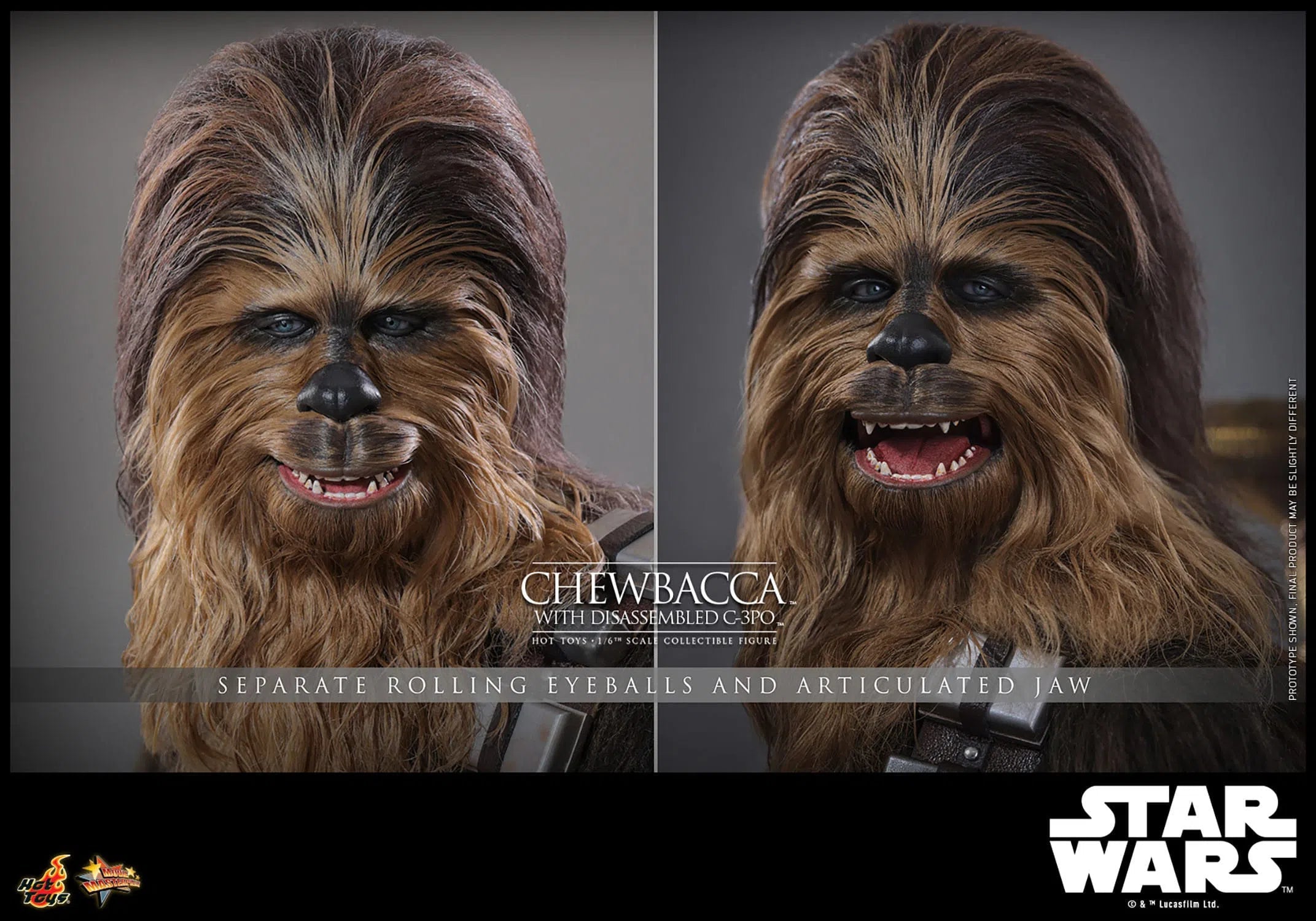 Star Wars: Episode V: The Empire Strikes Back: Chewbacca With Disassembled C-3PO Hot Toys