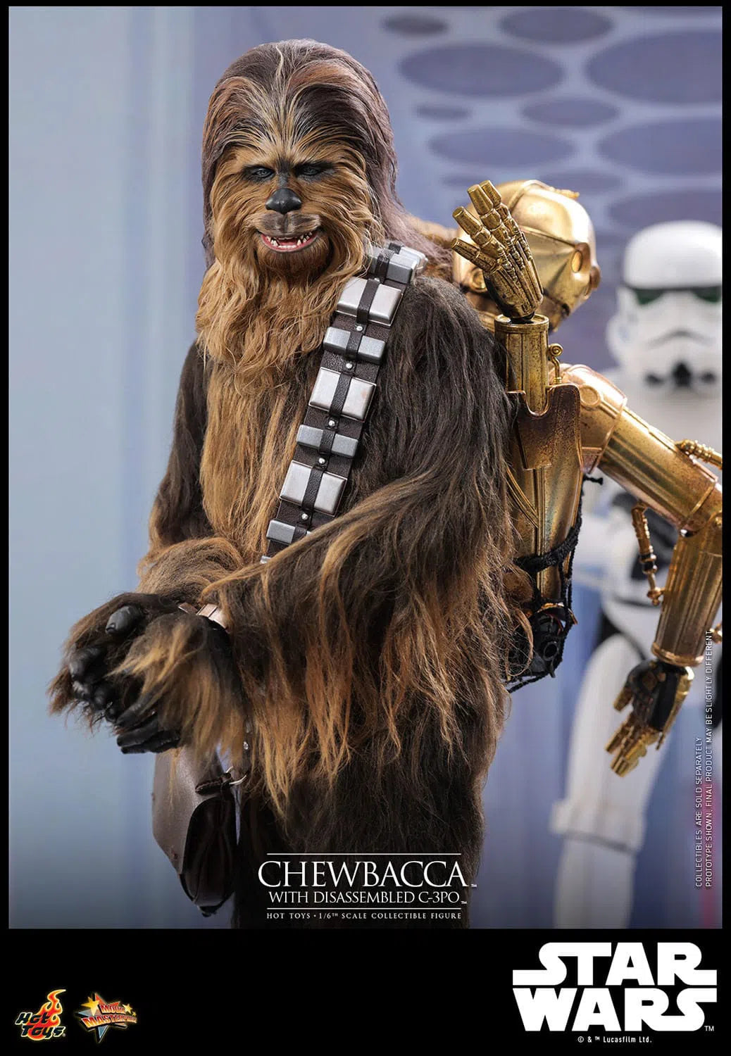 Star Wars: Episode V: The Empire Strikes Back: Chewbacca With Disassembled C-3PO Hot Toys