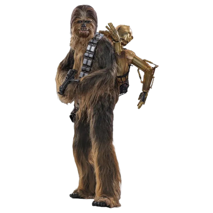 Star Wars: Episode V: The Empire Strikes Back: Chewbacca With Disassembled C-3PO - Hot Toys Action Figures