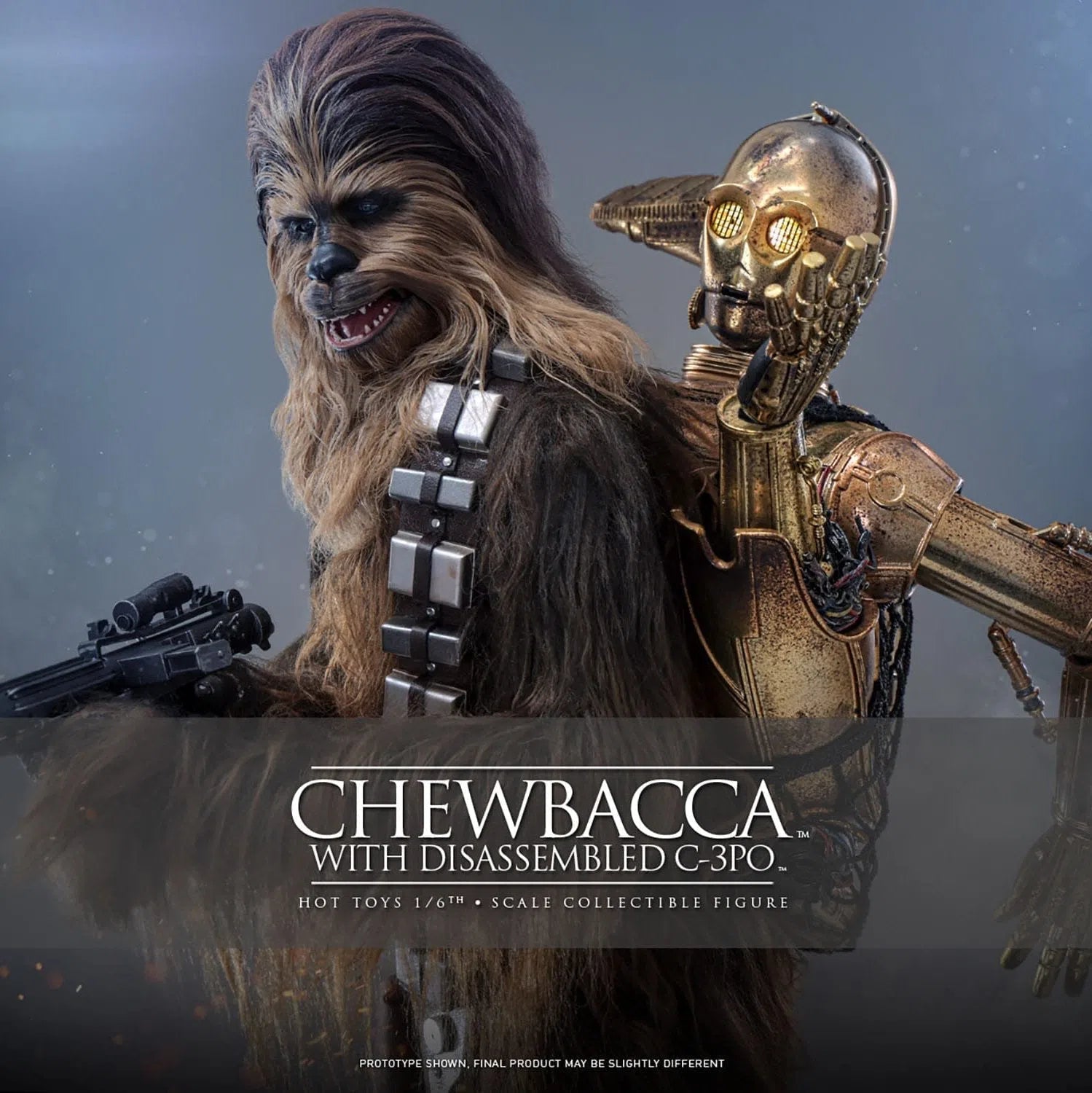 Star Wars: Episode V: The Empire Strikes Back: Chewbacca With Disassembled C-3PO Hot Toys