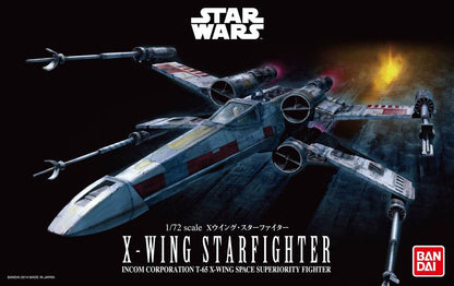 Star Wars Plastic Model Kit 1/72 X-Wing Starfighter - Bandai Star Wars Model Kits