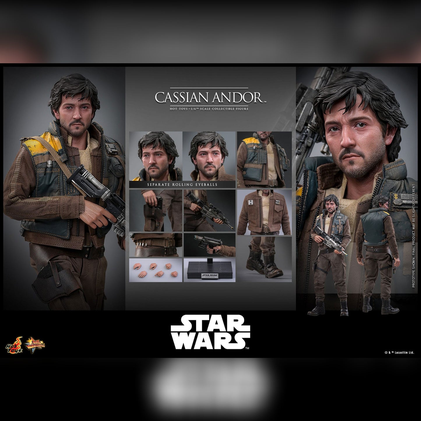 Star Wars: Rogue One: Cassian Andor: 1/6th Scale Action Figure - Hot Toys Action Figure