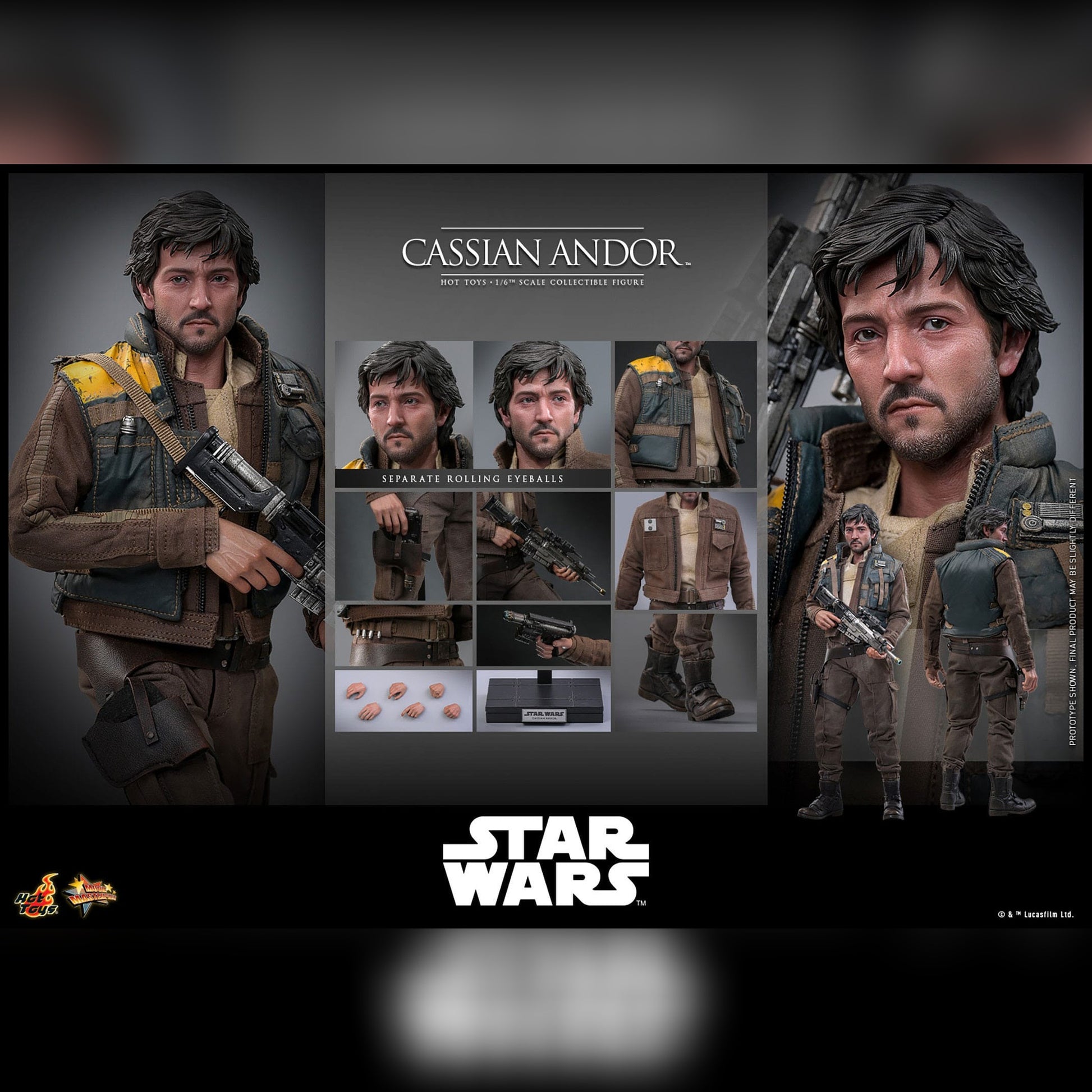 Star Wars: Rogue One: Cassian Andor: 1/6th Scale Action Figure - Hot Toys Action Figure