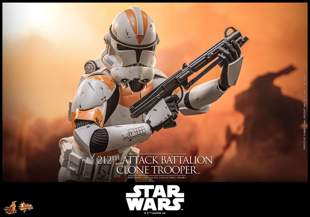 Star Wars: The Clone Wars Action Figure 1/6 212th Attack Battalion Clone Trooper Deluxe Version 30 cm - Hot Toys Action Figures