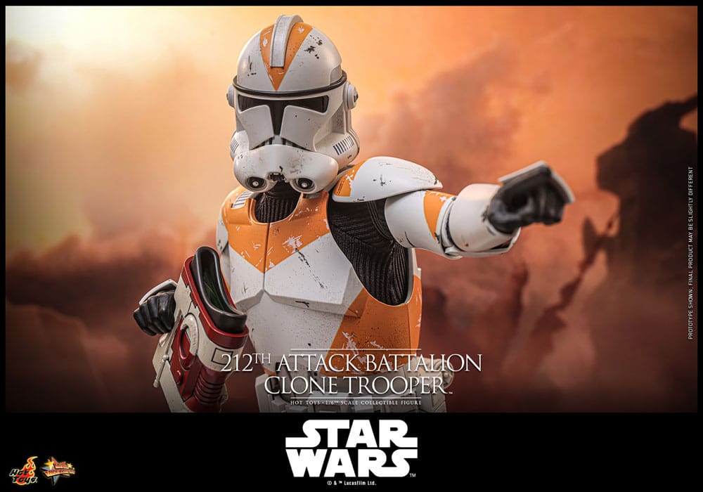 Star Wars: The Clone Wars Action Figure 1/6 212th Attack Battalion Clone Trooper Deluxe Version 30 cm - Hot Toys Action Figures