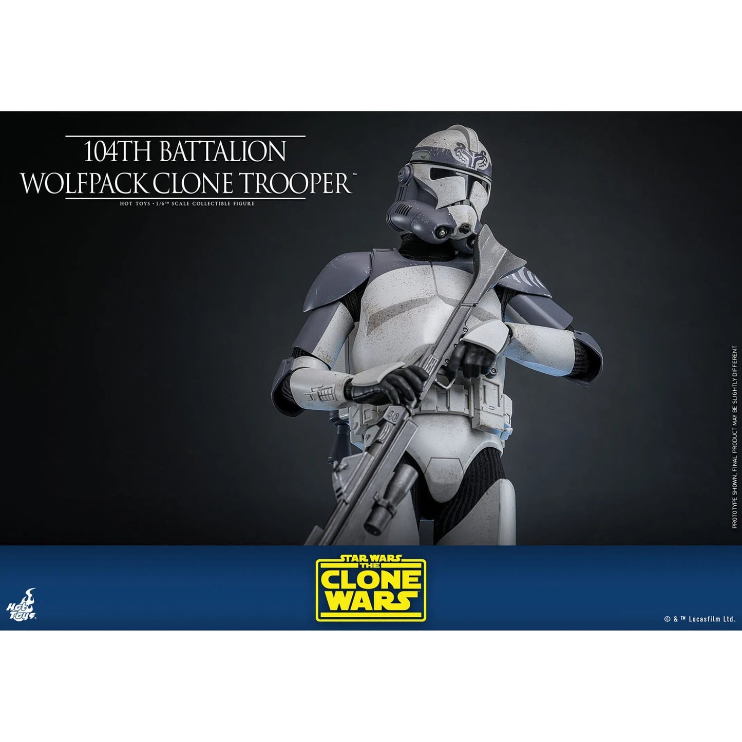 Star Wars: The Clone Wars: Battalion Wolfpack Clone Trooper: 1/6th - Hot Toys Action Figures