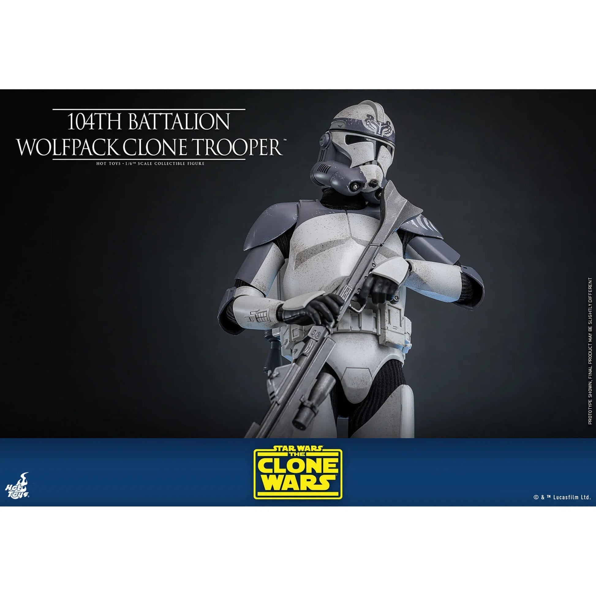 Star Wars: The Clone Wars: Battalion Wolfpack Clone Trooper: 1/6th - Hot Toys Action Figures