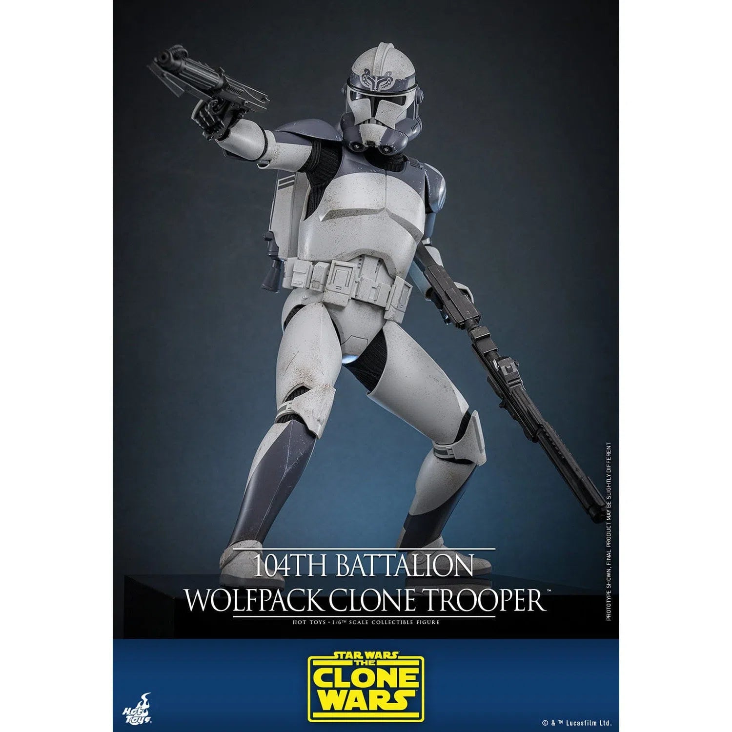 Star Wars: The Clone Wars: Battalion Wolfpack Clone Trooper: 1/6th - Hot Toys Action Figures