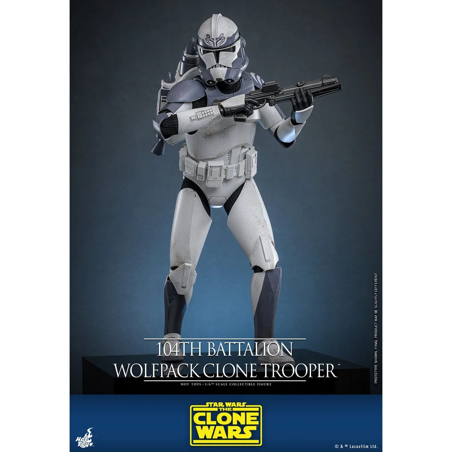 Star Wars: The Clone Wars: Battalion Wolfpack Clone Trooper: 1/6th - Hot Toys Action Figures