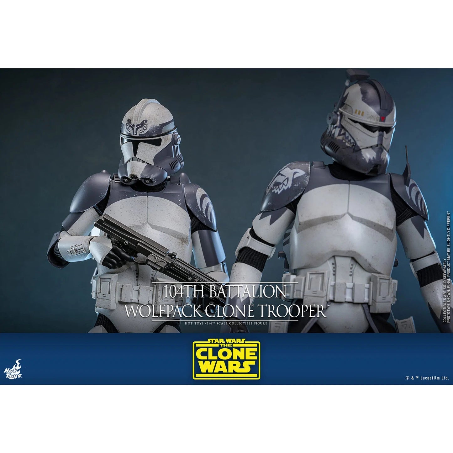 Star Wars: The Clone Wars: Battalion Wolfpack Clone Trooper: 1/6th Scale Action Figure - Hot Toys Action Figure