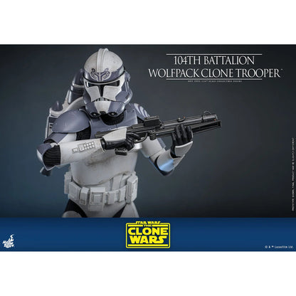 Star Wars: The Clone Wars: Battalion Wolfpack Clone Trooper: 1/6th Scale Action Figure - Hot Toys Action Figure