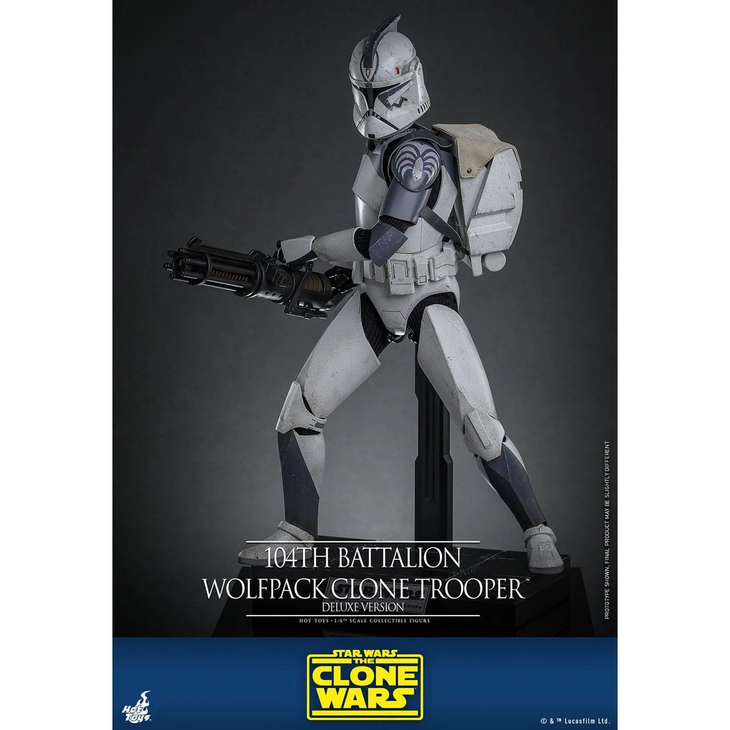Star Wars: The Clone Wars: Battalion Wolfpack Clone Trooper: Deluxe Version: 1/6th Scale Action Figure - Hot Toys Action Figure