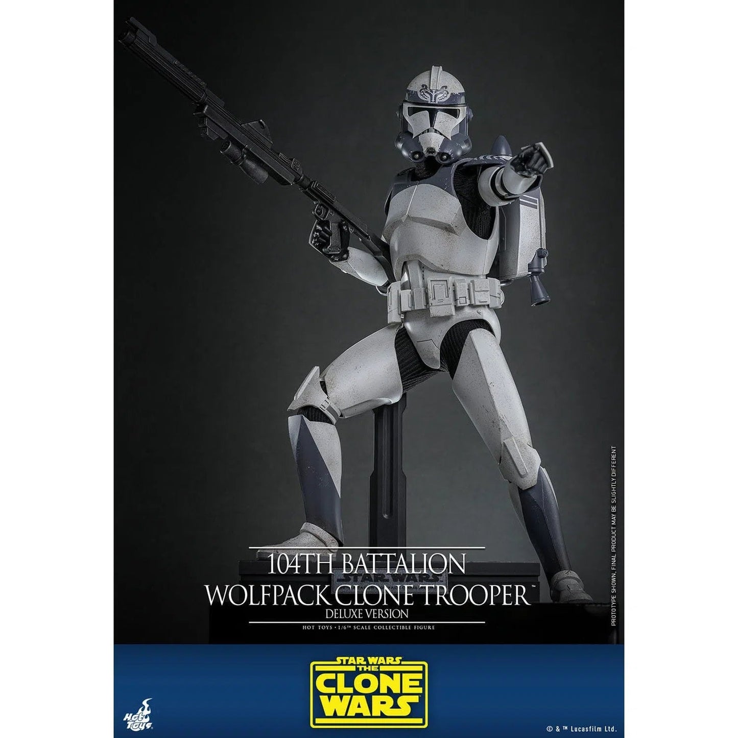 Star Wars: The Clone Wars: Battalion Wolfpack Clone Trooper: Deluxe Version: 1/6th Scale Action Figure - Hot Toys Action Figure
