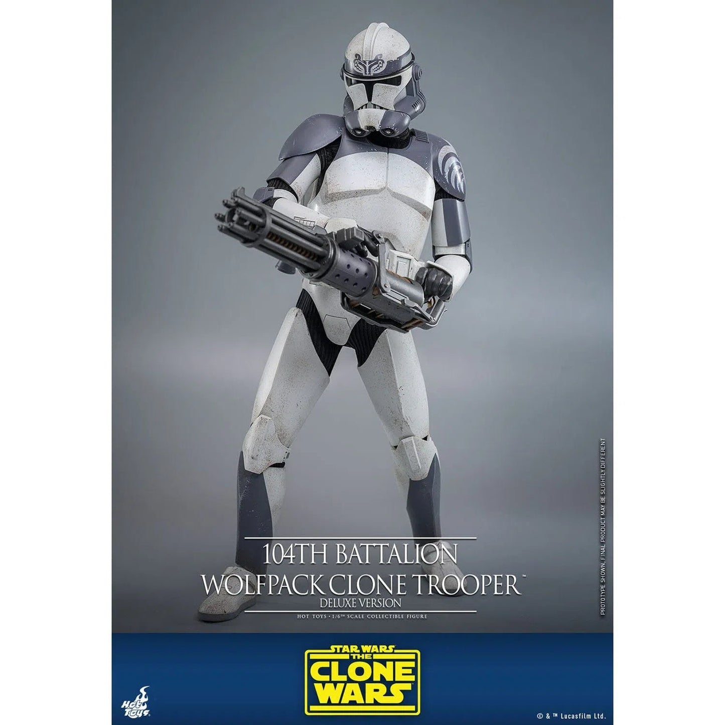 Star Wars: The Clone Wars: Battalion Wolfpack Clone Trooper: Deluxe Version: 1/6th Scale Action Figure - Hot Toys Action Figure