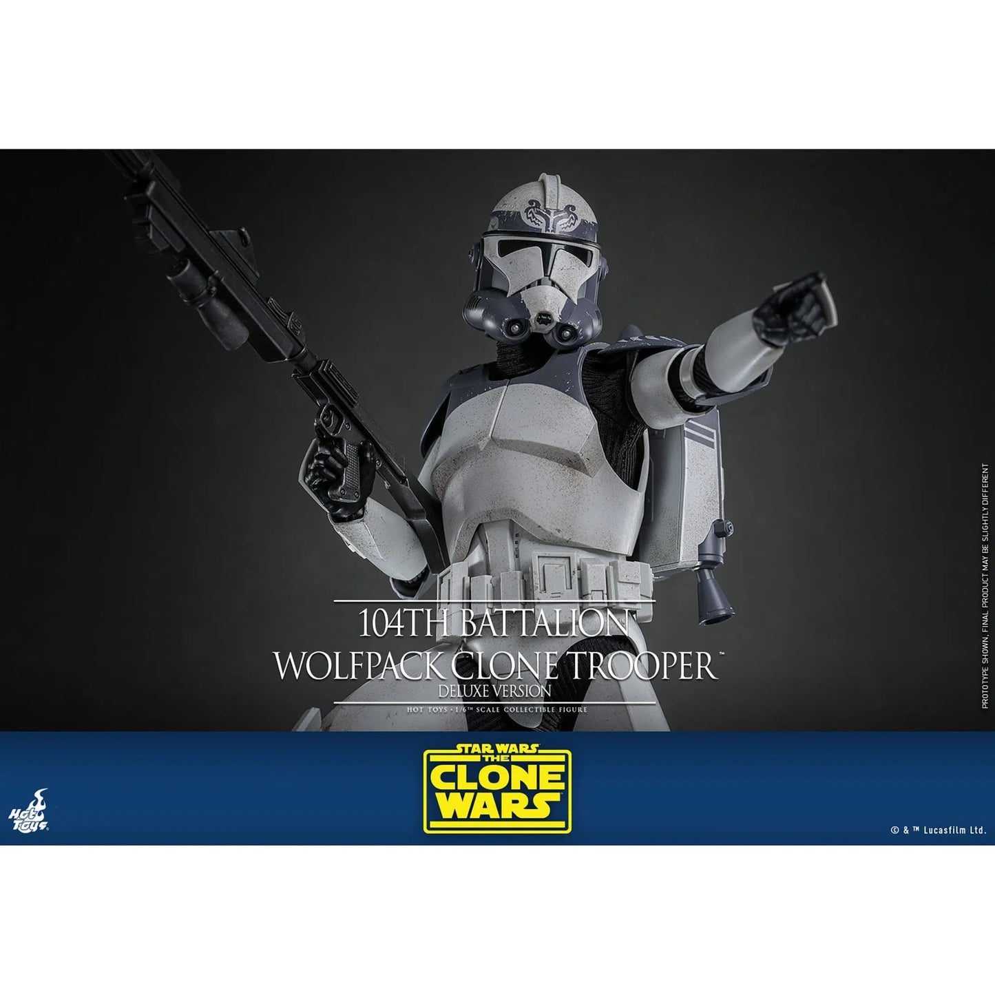 Star Wars: The Clone Wars: Battalion Wolfpack Clone Trooper: Deluxe Version: 1/6th Scale Action Figure - Hot Toys Action Figure