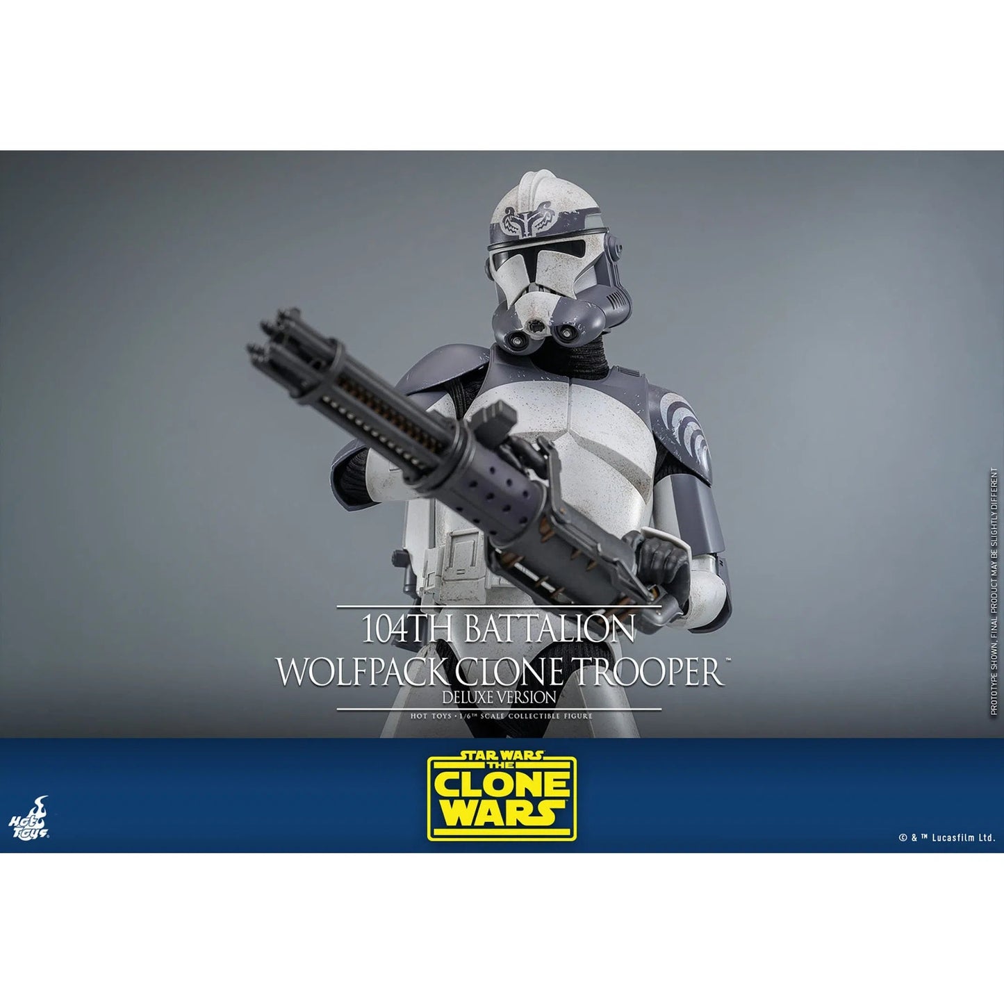 Star Wars: The Clone Wars: Battalion Wolfpack Clone Trooper: Deluxe Version: 1/6th Scale Action Figure - Hot Toys Action Figure