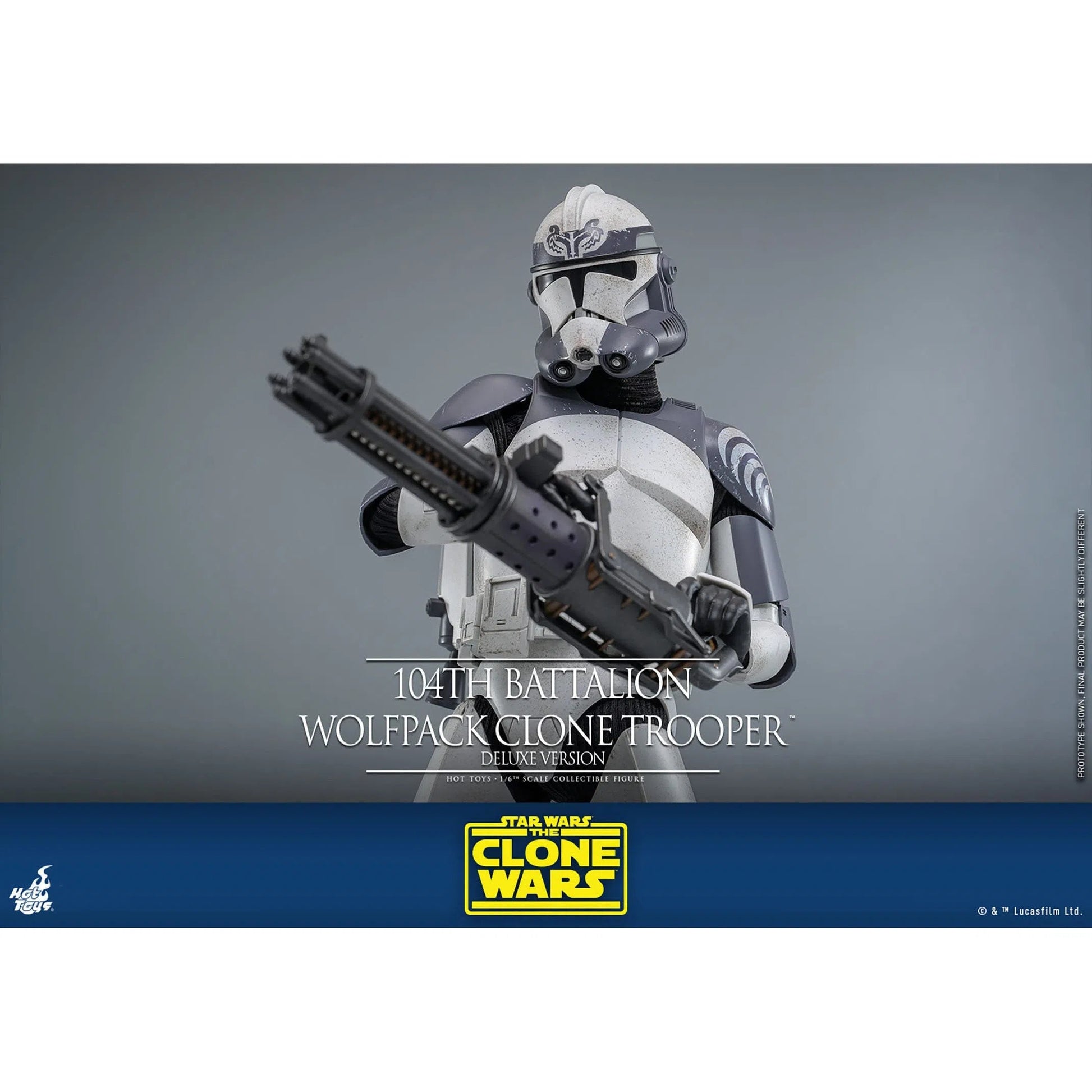 Star Wars: The Clone Wars: Battalion Wolfpack Clone Trooper: Deluxe Version: 1/6th Scale Action Figure - Hot Toys Action Figure