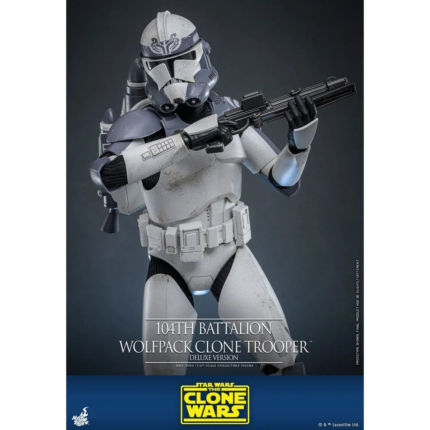 Star Wars: The Clone Wars: Battalion Wolfpack Clone Trooper: Deluxe Version: 1/6th Scale Action Figure - Hot Toys Action Figure