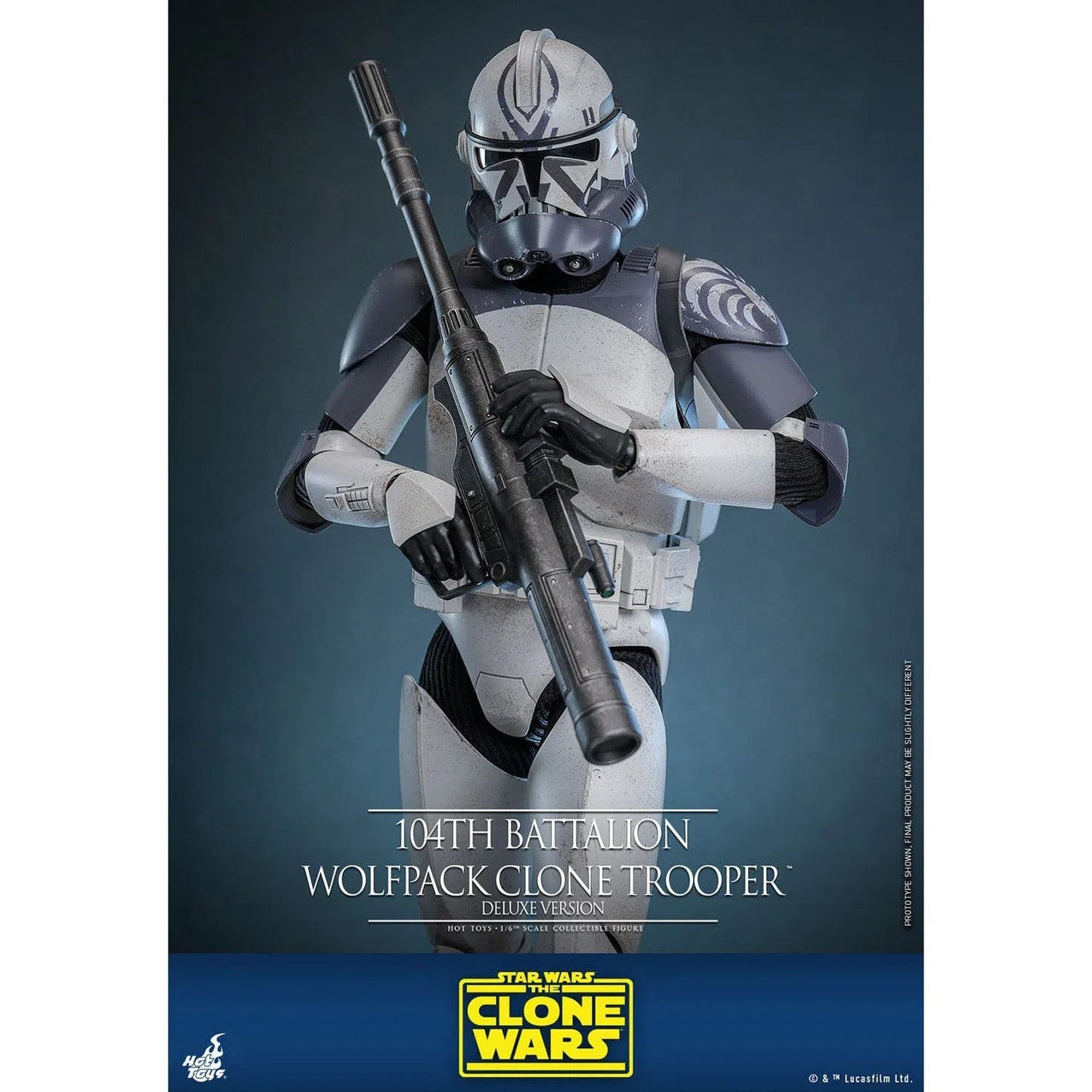 Star Wars: The Clone Wars: Battalion Wolfpack Clone Trooper: Deluxe Version: 1/6th Scale Action Figure - Hot Toys Action Figure