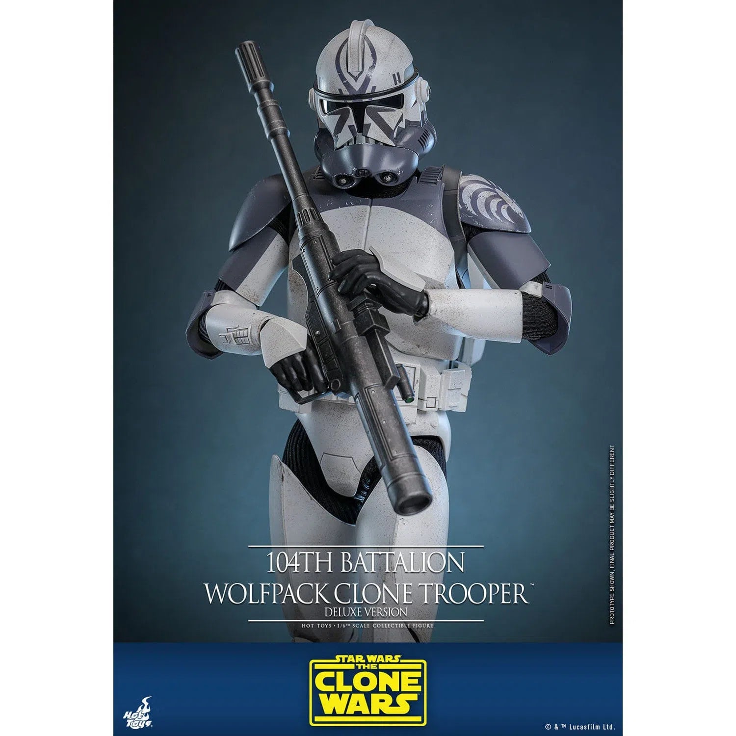 Star Wars: The Clone Wars: Battalion Wolfpack Clone Trooper: Deluxe Version: 1/6th Scale Action Figure - Hot Toys Action Figure
