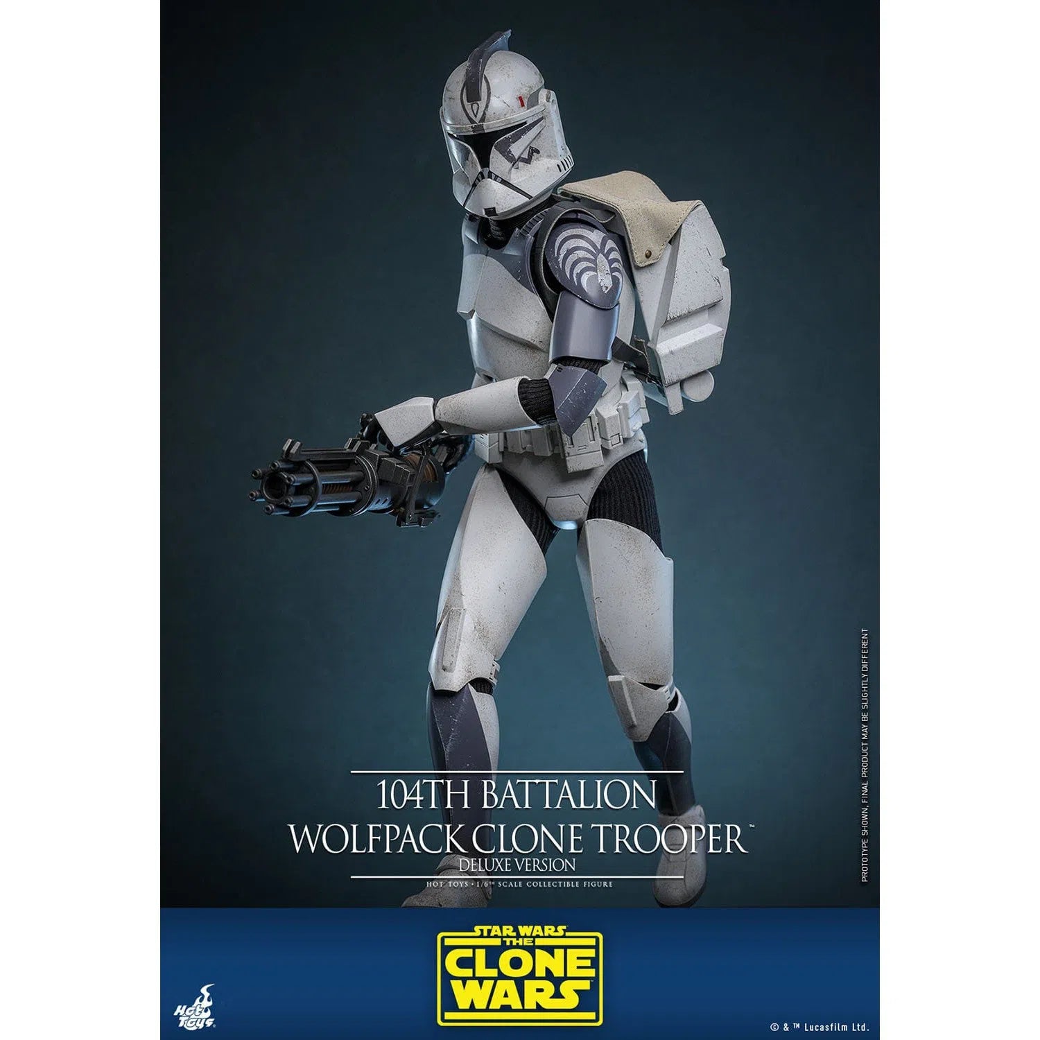 Star Wars: The Clone Wars: Battalion Wolfpack Clone Trooper: Deluxe Version: 1/6th Scale Action Figure - Hot Toys Action Figure
