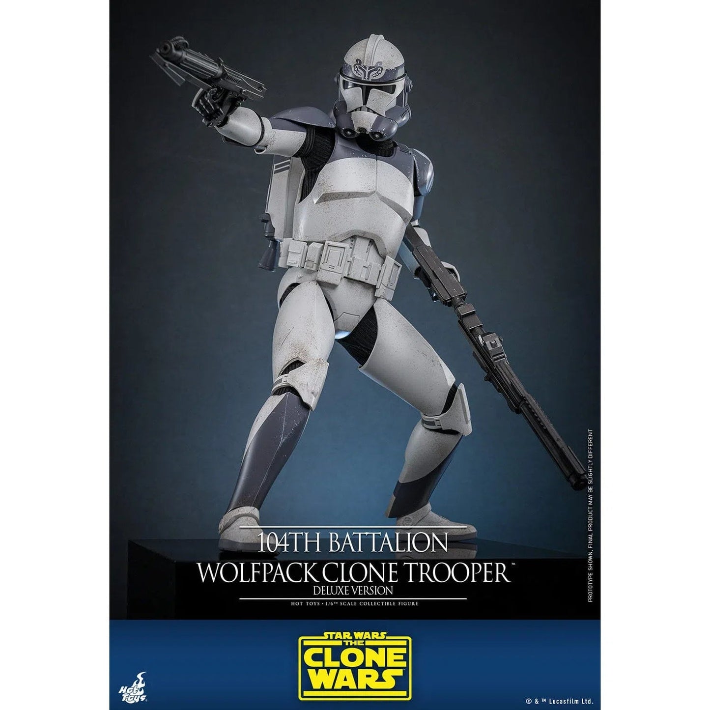 Star Wars: The Clone Wars: Battalion Wolfpack Clone Trooper: Deluxe Version: 1/6th Scale Action Figure - Hot Toys Action Figure