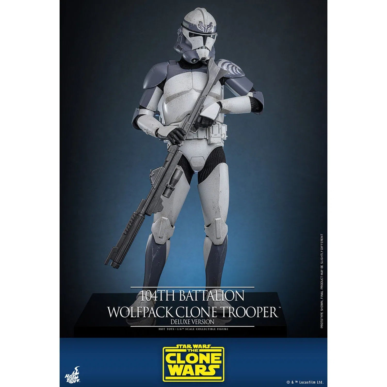 Star Wars: The Clone Wars: Battalion Wolfpack Clone Trooper: Deluxe Version: 1/6th Scale Action Figure - Hot Toys Action Figure