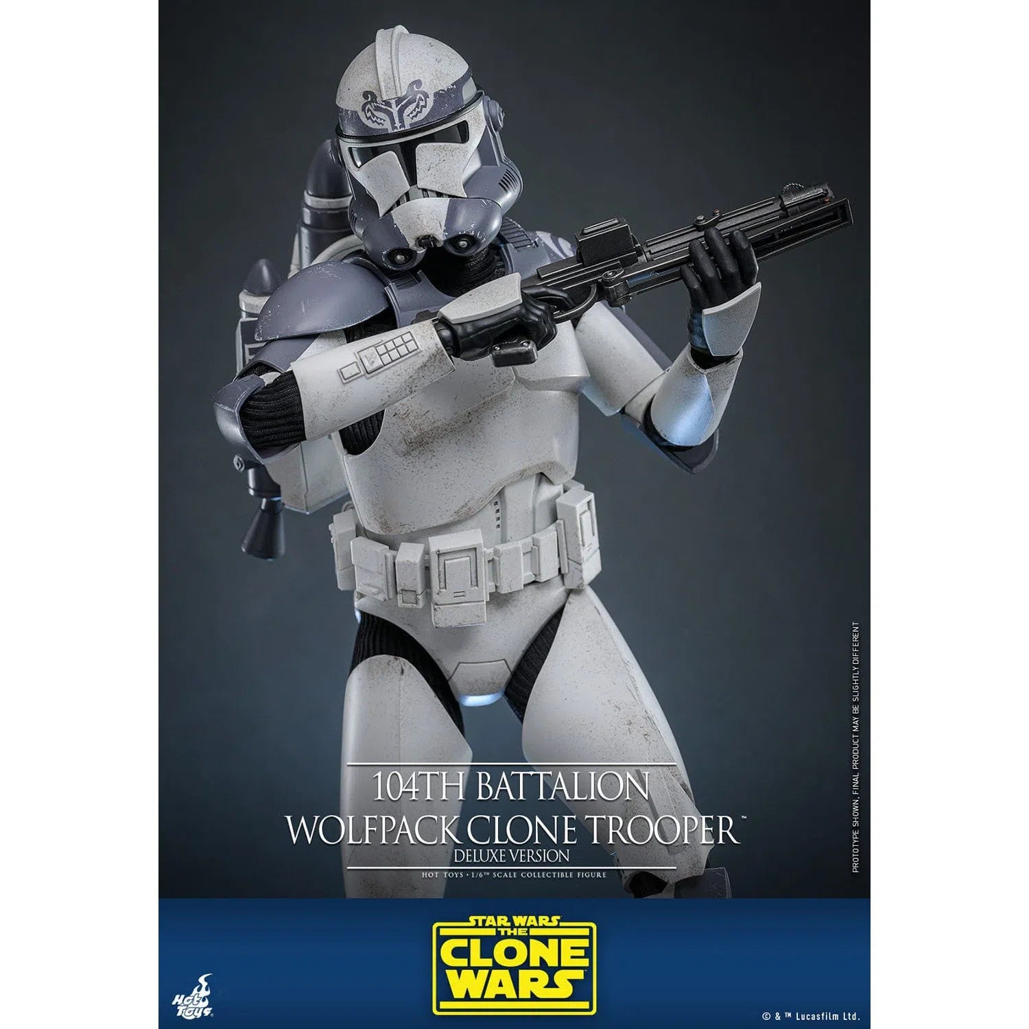 Star Wars: The Clone Wars: Battalion Wolfpack Clone Trooper: Deluxe Version: 1/6th Scale Action Figure: Hot Toys Hot Toys