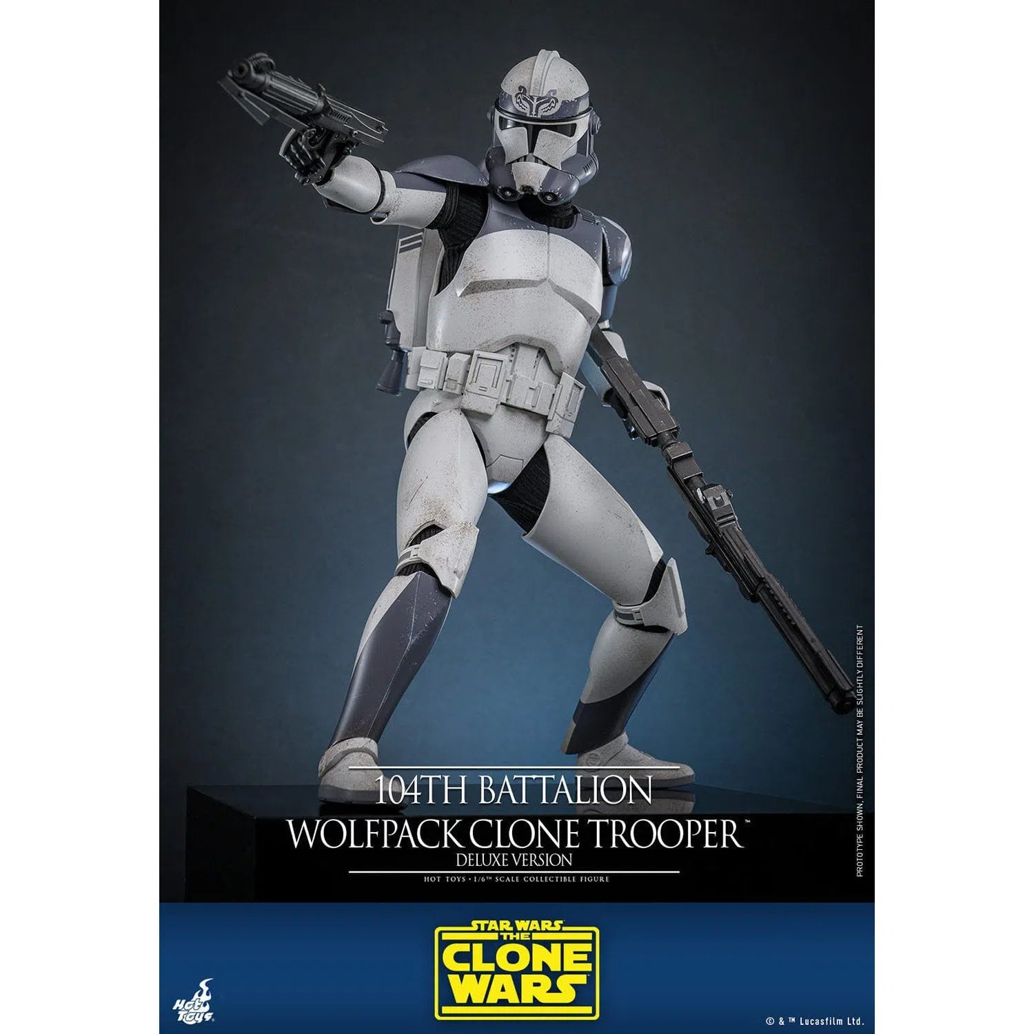 Star Wars: The Clone Wars: Battalion Wolfpack Clone Trooper: Deluxe Version: 1/6th Scale Action Figure: Hot Toys Hot Toys