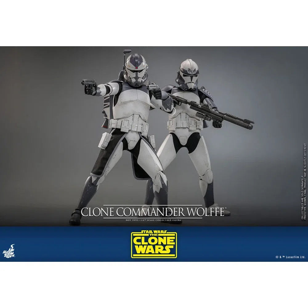 Star Wars: The Clone Wars: Clone Commander Wolffe: 1/6th - Hot Toys Action Figures