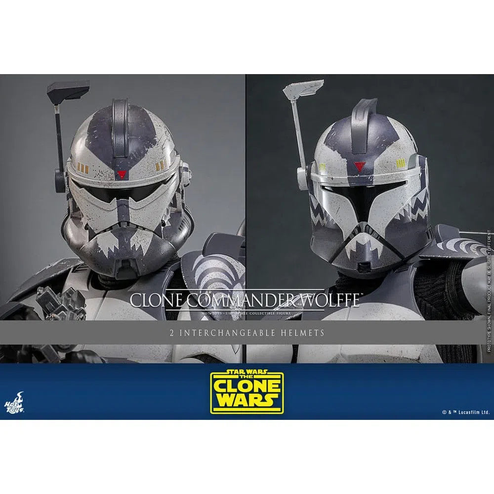 Star Wars: The Clone Wars: Clone Commander Wolffe: 1/6th Scale Action Figure - Hot Toys Action Figure
