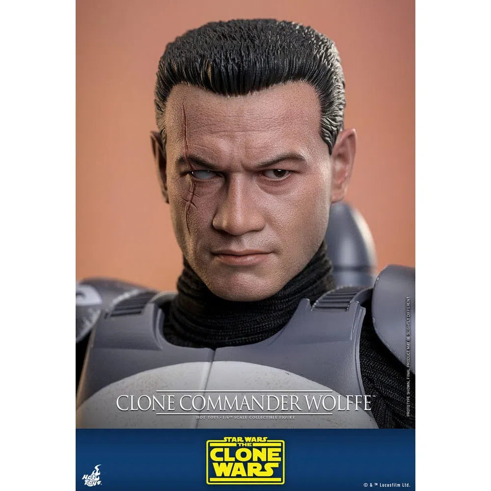 Star Wars: The Clone Wars: Clone Commander Wolffe: 1/6th Scale Action Figure - Hot Toys Action Figure