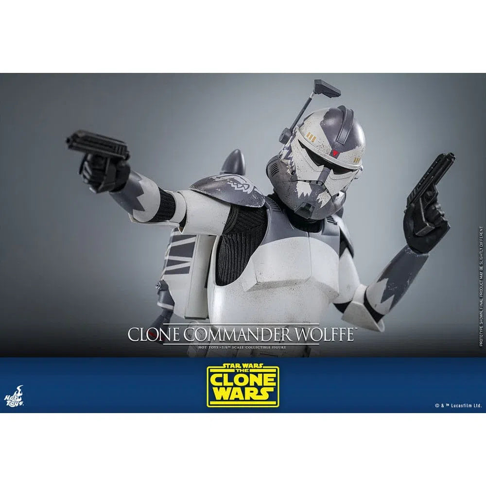 Star Wars: The Clone Wars: Clone Commander Wolffe: 1/6th Scale Action Figure - Hot Toys Action Figure