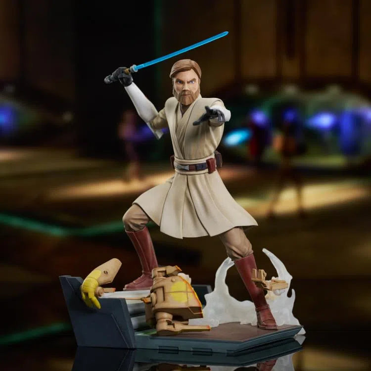 Star Wars: The Clone Wars: Deluxe Gallery PVC Statue: General Obi-Wan Kenobi: 23 cm Gentle Giant