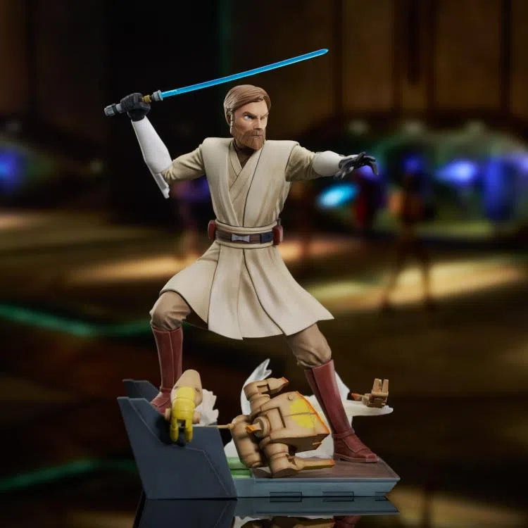 Star Wars: The Clone Wars: Deluxe Gallery PVC Statue: General Obi-Wan Kenobi: 23 cm Gentle Giant