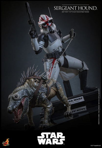 Star Wars: The Clone Wars: Sergeant Hound: 1/6th - Hot Toys Action Figures