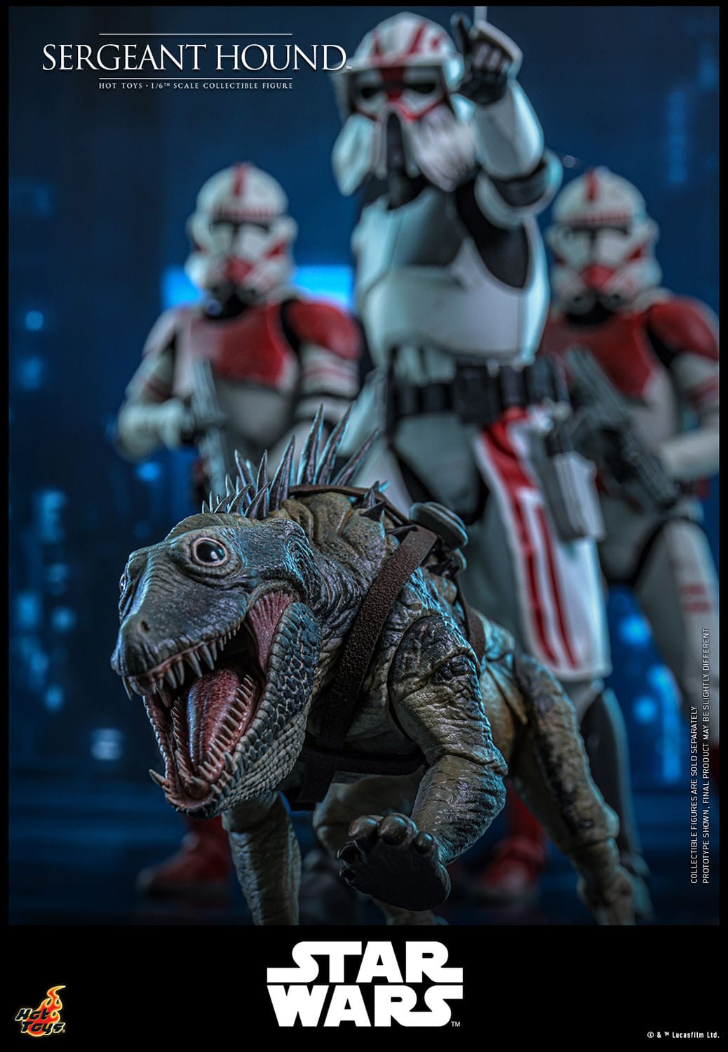 Star Wars: The Clone Wars: Sergeant Hound: 1/6th - Hot Toys Action Figures