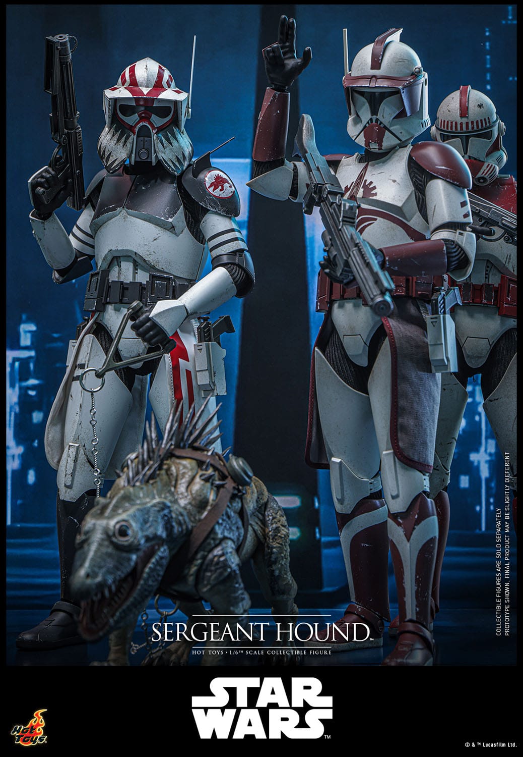 Star Wars: The Clone Wars: Sergeant Hound: 1/6th Scale Action Figure - Hot Toys Action Figure