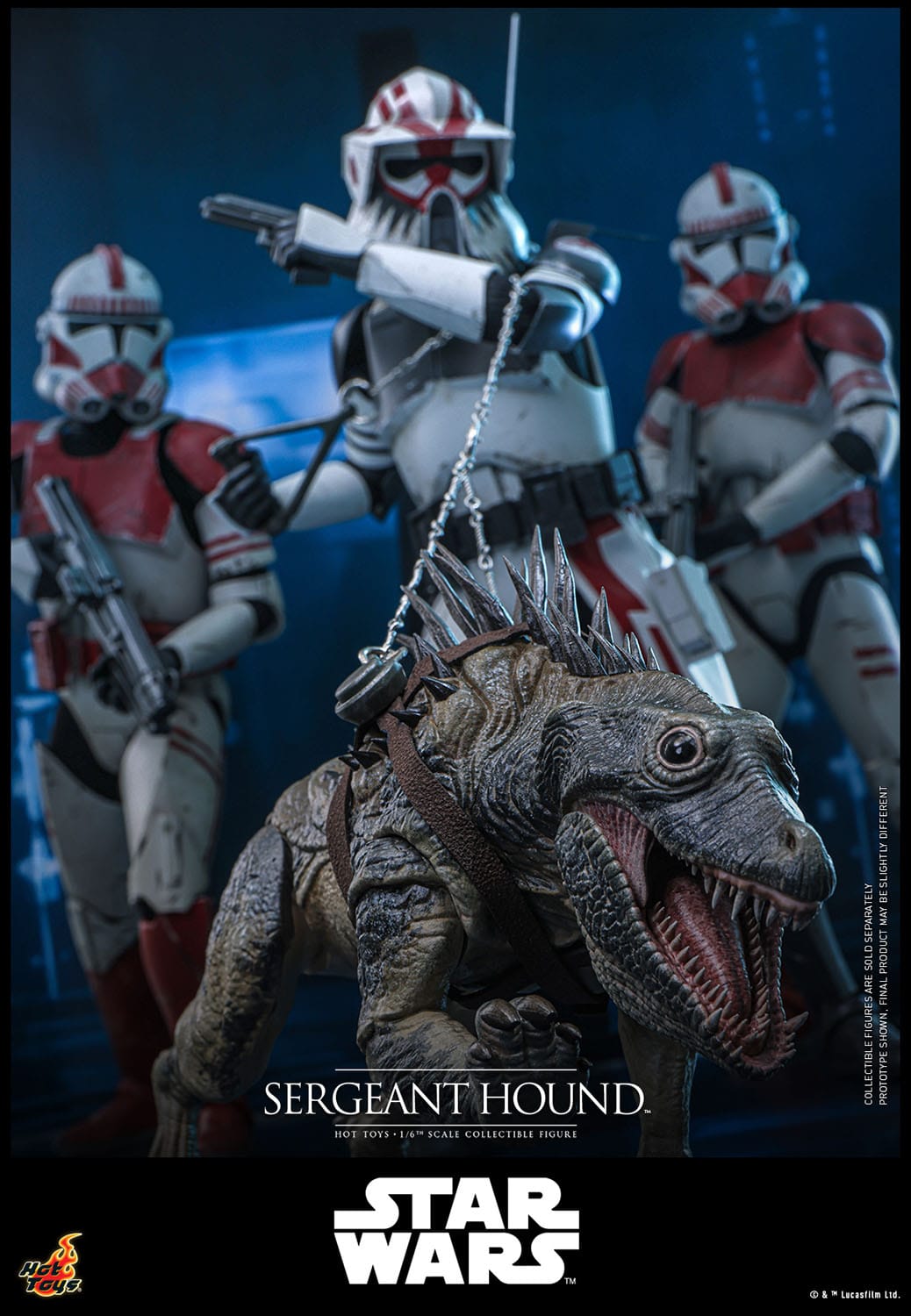Star Wars: The Clone Wars: Sergeant Hound: 1/6th Scale Action Figure - Hot Toys Action Figure